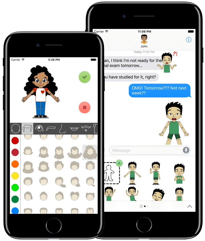 Paper Emoji running inside the iPhone